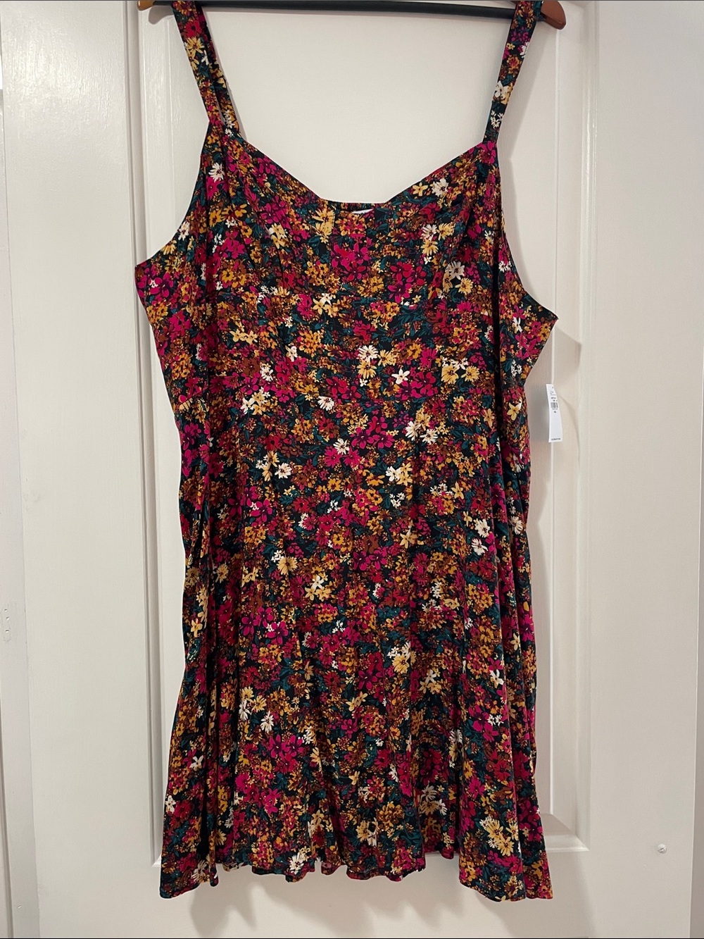 Old Navy Floral Mini Slip Dress in Pink, Yellow and Green